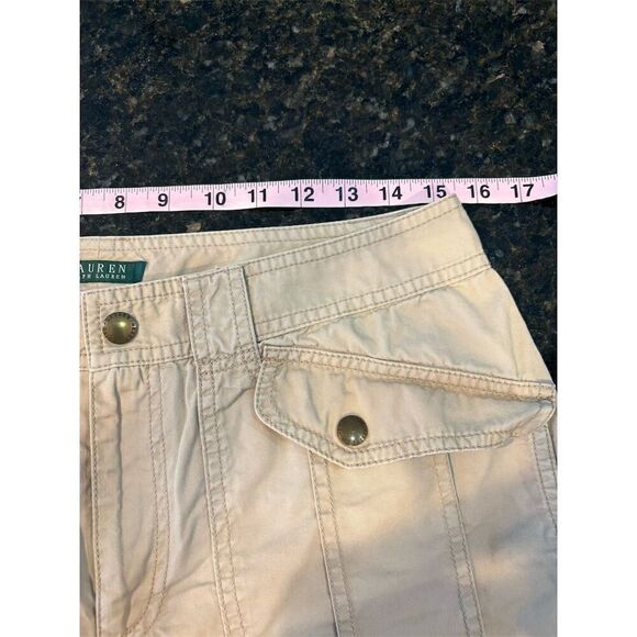 Lauren Ralph Lauren Women's Khaki Chino Shorts Size 10 Casual Summer - Picture 6 of 8